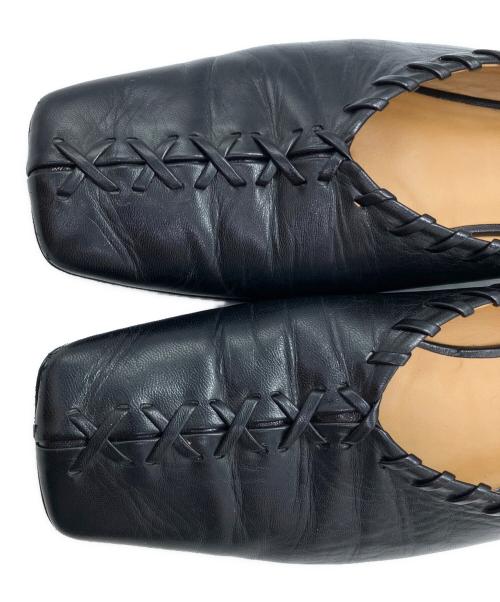 JIL SANDER（ジルサンダー）JIL SANDER (ジルサンダー) メタルアンクレットフラットシューズ ブラック サイズ:SIZE 36の古着・服飾アイテム