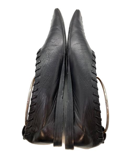 JIL SANDER（ジルサンダー）JIL SANDER (ジルサンダー) メタルアンクレットフラットシューズ ブラック サイズ:SIZE 36の古着・服飾アイテム