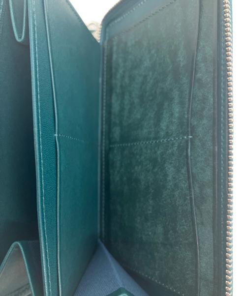 Lemma（レンマ）Lemma (レンマ) ラウンドファスナー長財布 グリーンの古着・服飾アイテム