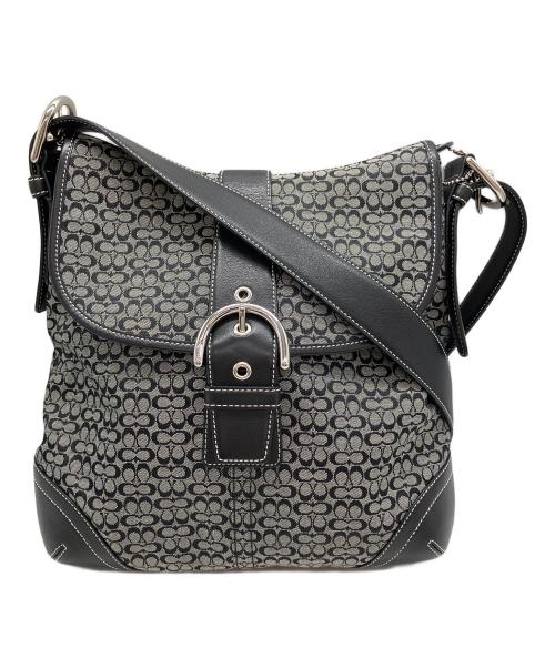 COACH（コーチ）COACH (コーチ) シグネチャー　ショルダーバッグ ブラックの古着・服飾アイテム
