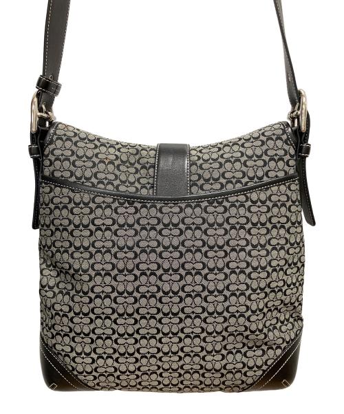 COACH（コーチ）COACH (コーチ) シグネチャー　ショルダーバッグ ブラックの古着・服飾アイテム