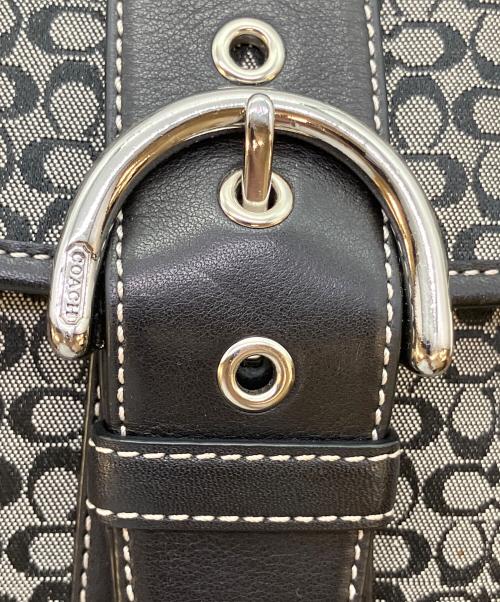 COACH（コーチ）COACH (コーチ) シグネチャー　ショルダーバッグ ブラックの古着・服飾アイテム
