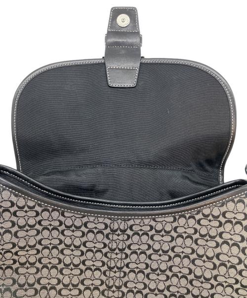 COACH（コーチ）COACH (コーチ) シグネチャー　ショルダーバッグ ブラックの古着・服飾アイテム