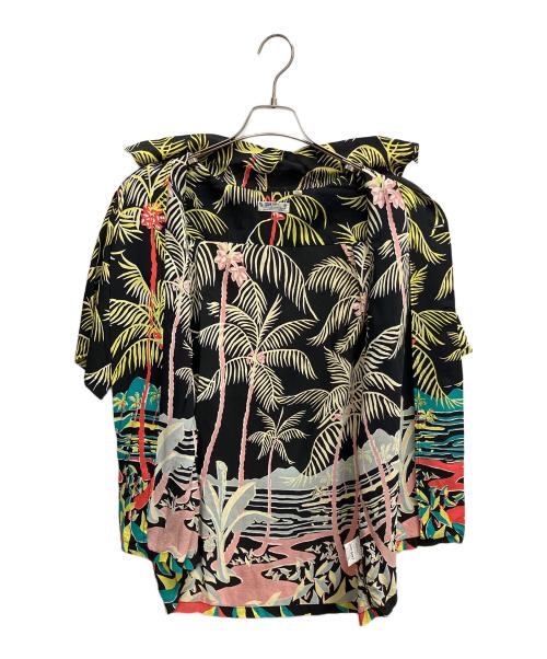 Sun Surf（サンサーフ）Sun Surf (サンサーフ) 半袖シャツ ブラック×マルチカラー サイズ:SIZE Mの古着・服飾アイテム