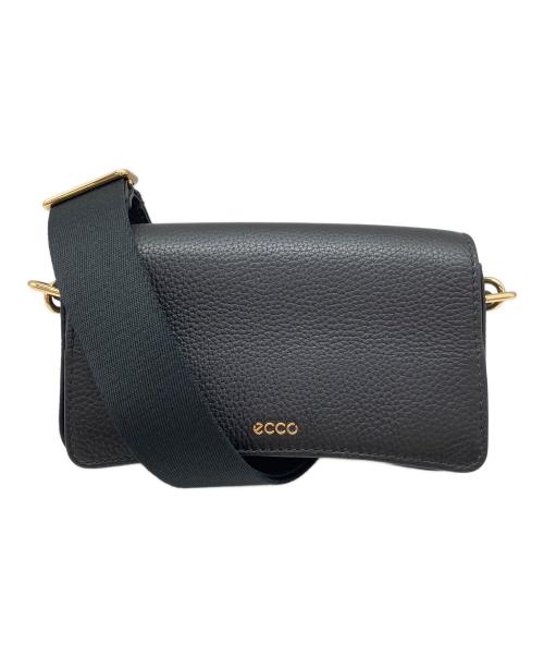 ECCO（エコー）ECCO (エコー) レザークロスボディバック ブラックの古着・服飾アイテム