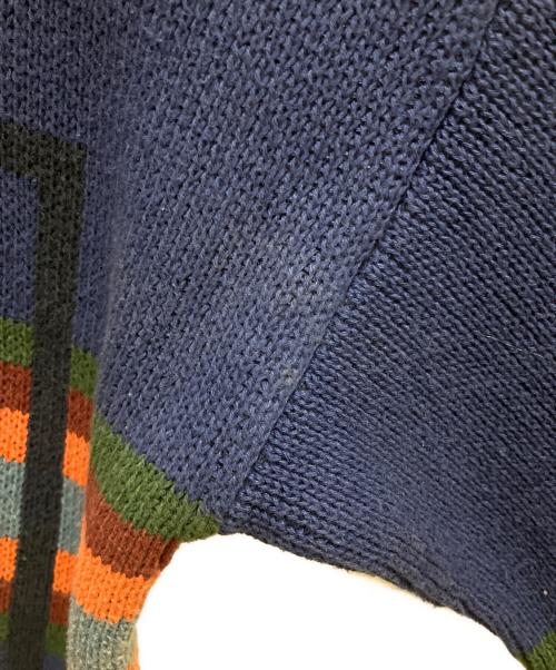 PENDLETON（ペンドルトン）PENDLETON (ペンドルトン) BAYFLOW (ベイフロー) オルテガ柄クルーネックニット 薄手ニット ネイビー サイズ:SIZE 3の古着・服飾アイテム
