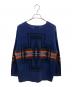 PENDLETON (ペンドルトン) BAYFLOW (ベイフロー) オルテガ柄クルーネックニット 薄手ニット ネイビー サイズ:SIZE 3：5000円