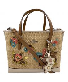 COACH（コーチ）の古着「モリー トート 25・フローラル エンブロイダリー」｜ナチュラル