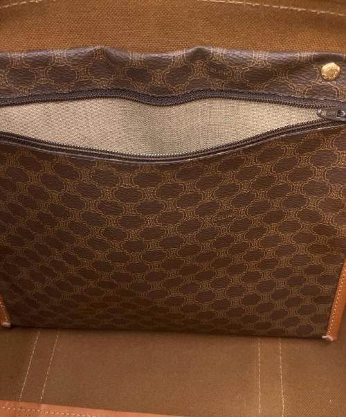 CELINE（セリーヌ）CELINE (セリーヌ) マカダム　ボストンバッグ ブラウンの古着・服飾アイテム