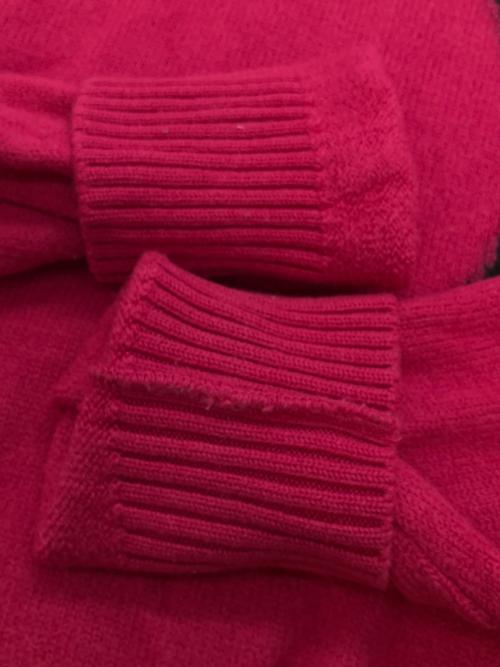 ami（アミ）ami (アミ) アミパリスセーター 厚手ニット ショッキングピンク サイズ:SIZE Mの古着・服飾アイテム