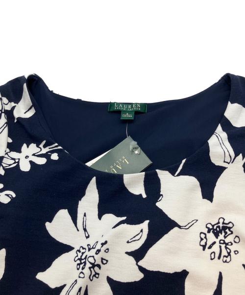 LAUREN RALPH LAUREN（ローレン ラルフ ローレン）LAUREN RALPH LAUREN (ローレン ラルフ ローレン) 半袖ワンピース ネイビー サイズ:SIZE S 未使用品の古着・服飾アイテム