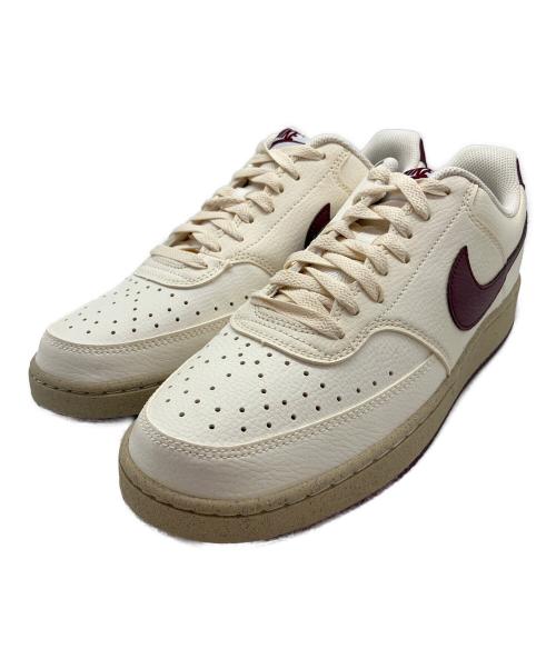 NIKE（ナイキ）NIKE (ナイキ) Court Vision Low Next Nature アイボリー×ワインレッド サイズ:SIZE 28cm 未使用品の古着・服飾アイテム