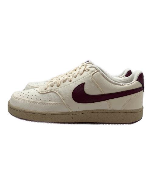 NIKE（ナイキ）NIKE (ナイキ) Court Vision Low Next Nature アイボリー×ワインレッド サイズ:SIZE 28cm 未使用品の古着・服飾アイテム