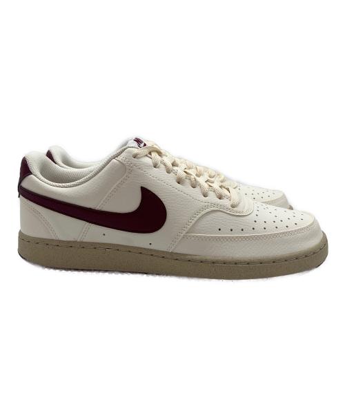 NIKE（ナイキ）NIKE (ナイキ) Court Vision Low Next Nature アイボリー×ワインレッド サイズ:SIZE 28cm 未使用品の古着・服飾アイテム