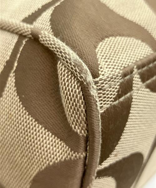 COACH（コーチ）COACH (コーチ) シグネチャー　トートバッグ ベージュ×ホワイトの古着・服飾アイテム