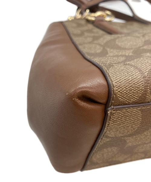 COACH（コーチ）COACH (コーチ) シグネチャー ミニ クリスティー キャリーオール ブラウンの古着・服飾アイテム