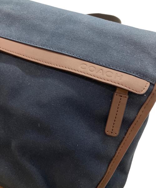 COACH（コーチ）COACH (コーチ) メッセンジャーバッグ ネイビー×ブラウンの古着・服飾アイテム