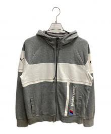 PUMA×BMW Motorsport（プーマ×ビーエムダブリュー モータースポーツ）の古着「スェットジャケット ジップパーカー」｜グレー