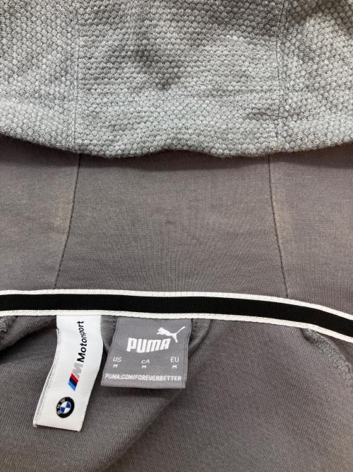 PUMA（プーマ）PUMA (プーマ) BMW motorsport (ビーエムダブリュー モータースポーツ) スェットジャケット ジップパーカー グレー サイズ:SIZE Mの古着・服飾アイテム
