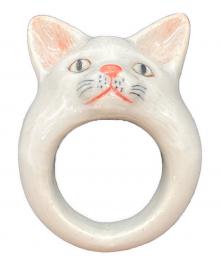 nach（ナシュ）の古着「ホワイトキャットリングスモール」｜ホワイト
