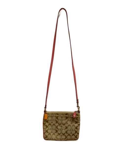COACH（コーチ）COACH (コーチ) シグネチャー　ショルダーバッグ ベージュの古着・服飾アイテム