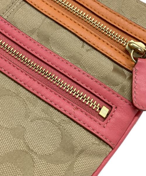 COACH（コーチ）COACH (コーチ) シグネチャー　ショルダーバッグ ベージュの古着・服飾アイテム