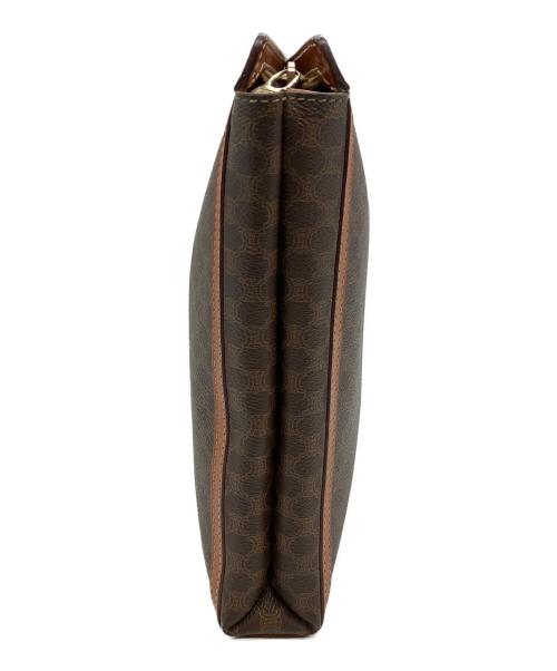 CELINE（セリーヌ）CELINE (セリーヌ) マカダム　クラッチバッグ ブラウンの古着・服飾アイテム