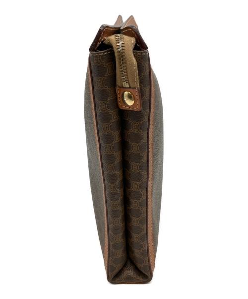 CELINE（セリーヌ）CELINE (セリーヌ) マカダム　クラッチバッグ ブラウンの古着・服飾アイテム