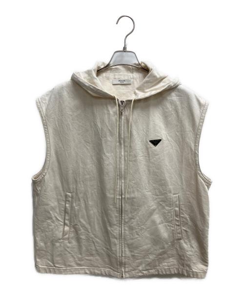 PRADA（プラダ）PRADA (プラダ) S222 デニムベスト アイボリー サイズ:SIZE Sの古着・服飾アイテム