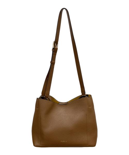FURLA（フルラ）FURLA (フルラ) PRIMULA S HOBO ブラウン×ゴールドの古着・服飾アイテム