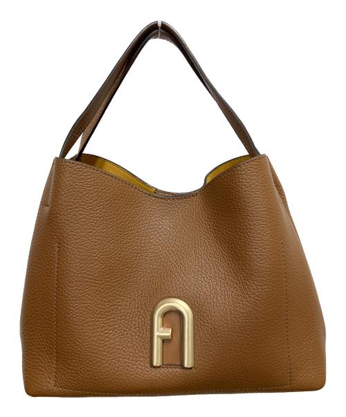FURLA（フルラ）FURLA (フルラ) PRIMULA S HOBO ブラウン×ゴールドの古着・服飾アイテム