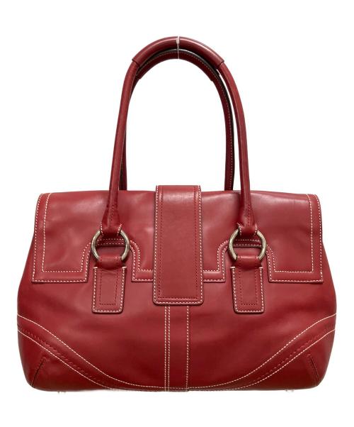 COACH（コーチ）COACH (コーチ) ハンドバッグ レッドの古着・服飾アイテム