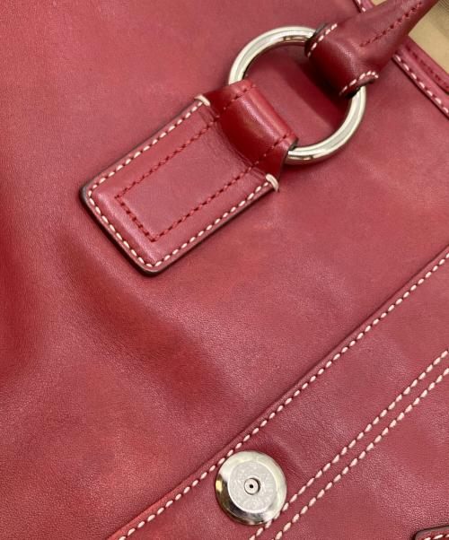 COACH（コーチ）COACH (コーチ) ハンドバッグ レッドの古着・服飾アイテム