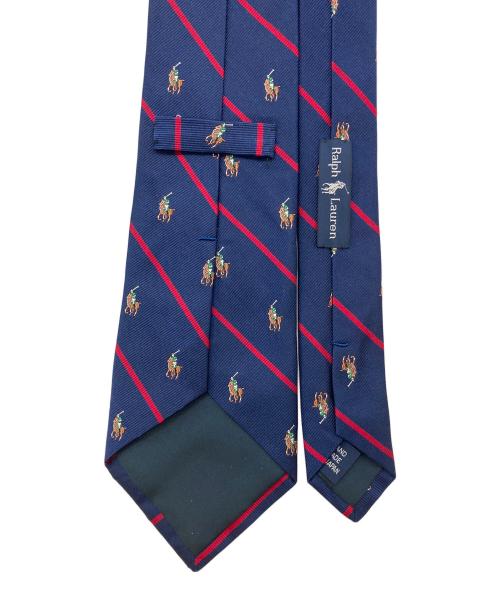 POLO RALPH LAUREN（ポロ・ラルフローレン）POLO RALPH LAUREN (ポロ・ラルフローレン) ネクタイ ネイビー×レッド サイズ:SIZE Freeの古着・服飾アイテム
