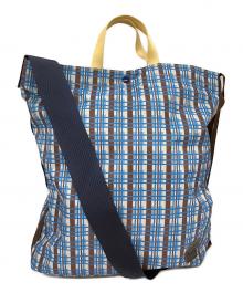 PORTER×MARNI（ポーター×マルニ）の古着「SHOULDER TOTE BAG 2WAYショルダートートバッグ」｜ブルー×ブラウン