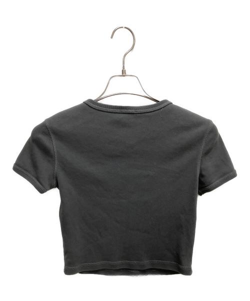 DIESEL（ディーゼル）DIESEL (ディーゼル) T-ELE クロップド半袖Tシャツ　 グレー×レッド サイズ:SIZE Mの古着・服飾アイテム