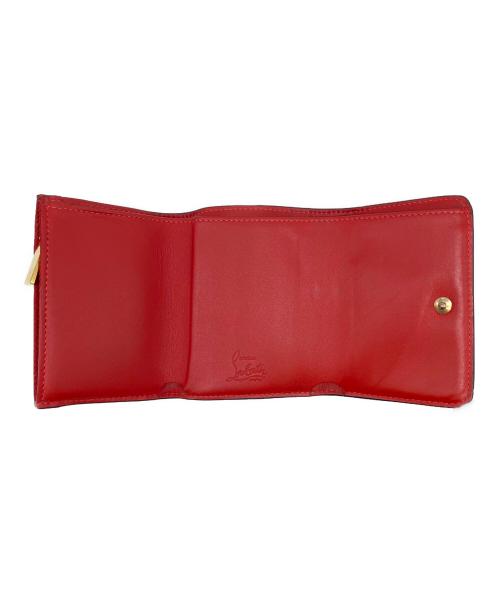 Christian Louboutin（クリスチャン・ルブタン）Christian Louboutin (クリスチャン・ルブタン) 3つ折り財布 ブラック×レッドの古着・服飾アイテム