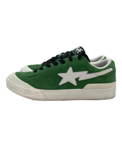 A BATHING APE（アベイシングエイプ）A BATHING APE (アベイシングエイプ) スニーカー グリーン×ホワイト サイズ:SIZE 26.5cmの古着・服飾アイテム
