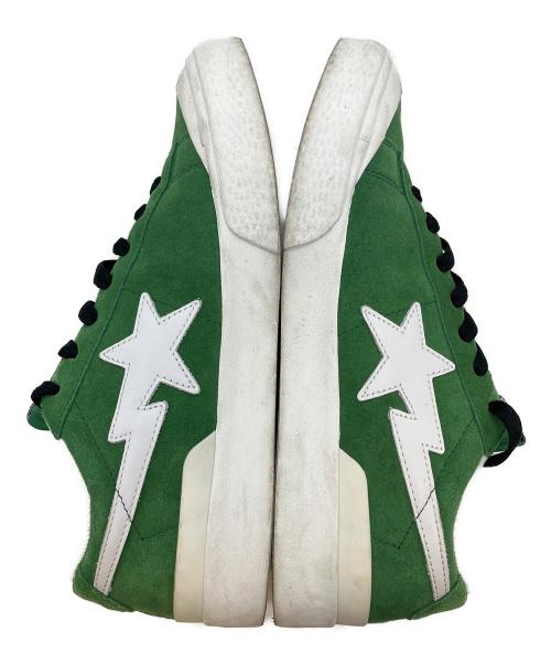 A BATHING APE（アベイシングエイプ）A BATHING APE (アベイシングエイプ) スニーカー グリーン×ホワイト サイズ:SIZE 26.5cmの古着・服飾アイテム