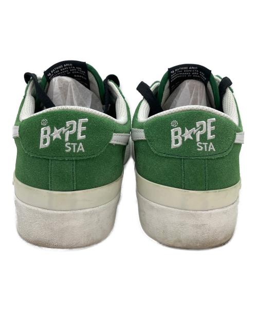 A BATHING APE（アベイシングエイプ）A BATHING APE (アベイシングエイプ) スニーカー グリーン×ホワイト サイズ:SIZE 26.5cmの古着・服飾アイテム