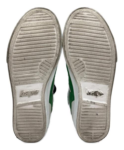 A BATHING APE（アベイシングエイプ）A BATHING APE (アベイシングエイプ) スニーカー グリーン×ホワイト サイズ:SIZE 26.5cmの古着・服飾アイテム