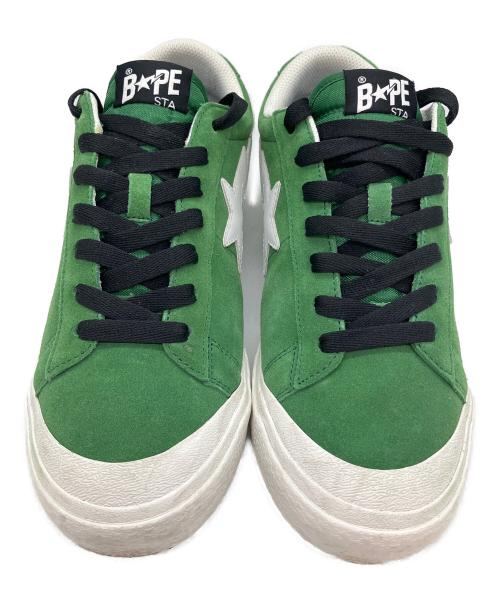 A BATHING APE（アベイシングエイプ）A BATHING APE (アベイシングエイプ) スニーカー グリーン×ホワイト サイズ:SIZE 26.5cmの古着・服飾アイテム