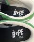 中古・古着 A BATHING APE (アベイシングエイプ) スニーカー グリーン×ホワイト サイズ:SIZE 26.5cm：10000円