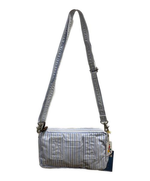 PORTER（ポーター）PORTER (ポーター) ブルーストライプ　SHOULDER BAG スカイブルーの古着・服飾アイテム