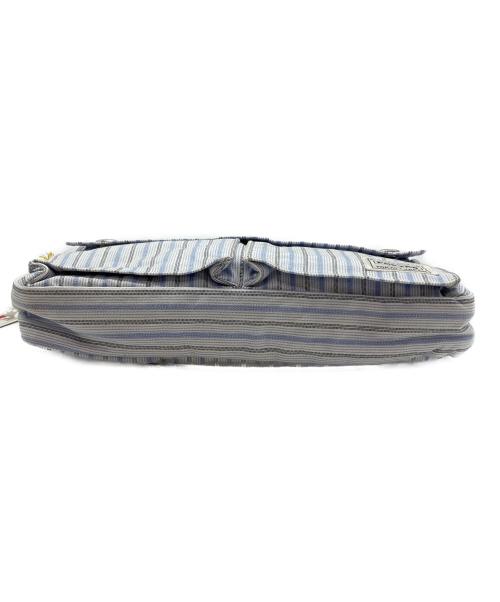 PORTER（ポーター）PORTER (ポーター) ブルーストライプ　SHOULDER BAG スカイブルーの古着・服飾アイテム