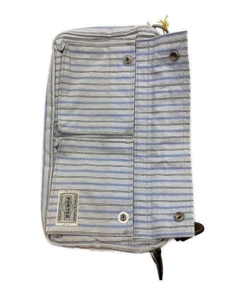PORTER（ポーター）PORTER (ポーター) ブルーストライプ　SHOULDER BAG スカイブルーの古着・服飾アイテム