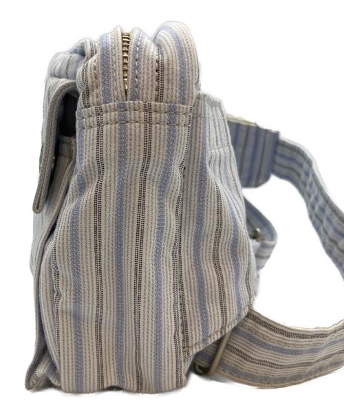 PORTER（ポーター）PORTER (ポーター) ブルーストライプ　WAIST BAG スカイブルーの古着・服飾アイテム