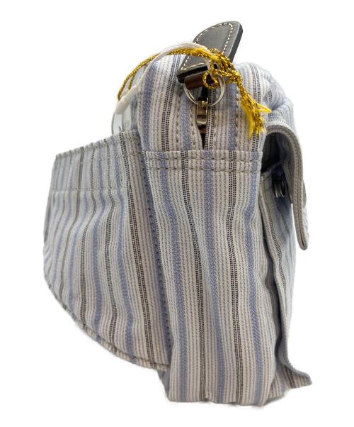 PORTER（ポーター）PORTER (ポーター) ブルーストライプ　WAIST BAG スカイブルーの古着・服飾アイテム
