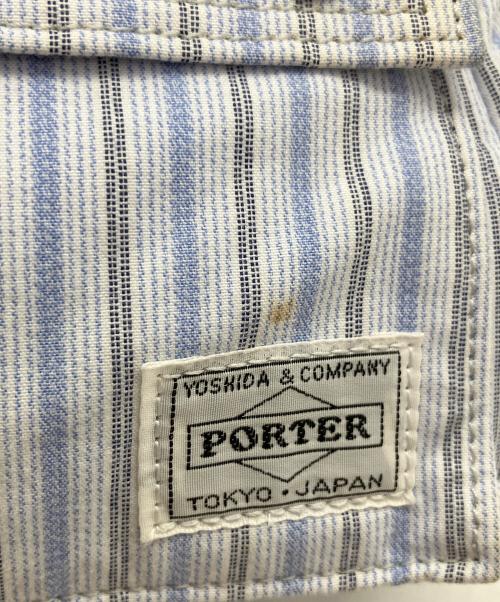 PORTER（ポーター）PORTER (ポーター) ブルーストライプ　WAIST BAG スカイブルーの古着・服飾アイテム