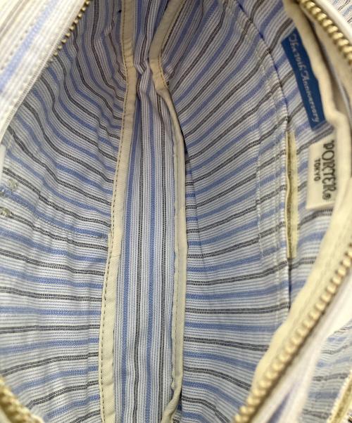 PORTER（ポーター）PORTER (ポーター) ブルーストライプ　WAIST BAG スカイブルーの古着・服飾アイテム